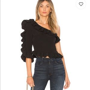 Delfi Carmen top in black NWTS sz S in stores now!